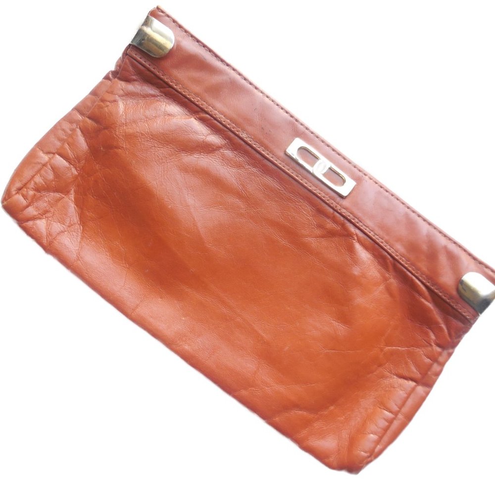 1950s Vintage Rare Leather Purse Clutch Small Bag